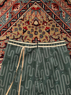 MARBLE Ink Vintage Japanese Abstract Geometric Midi Skirt - 24