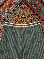 MARBLE Ink Vintage Japanese Abstract Geometric Midi Skirt - 24