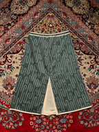 MARBLE Ink Vintage Japanese Abstract Geometric Midi Skirt - 24