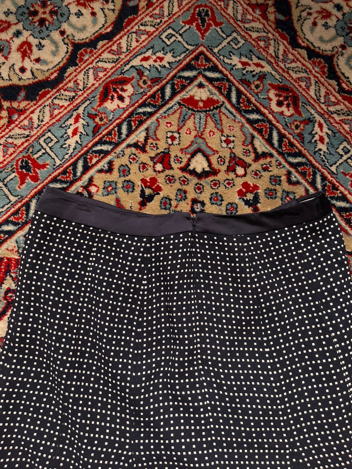 Aylesbury Navy Blue Polka Dot Skirt - 28