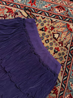 Vintage Purple Tiered Ruffle Mini Skirt - 24