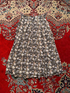 Vintage Camel House Floral Pleated Maxi Skirt - 24