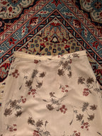 Vintage Cream Floral Print Maxi Skirt - 28
