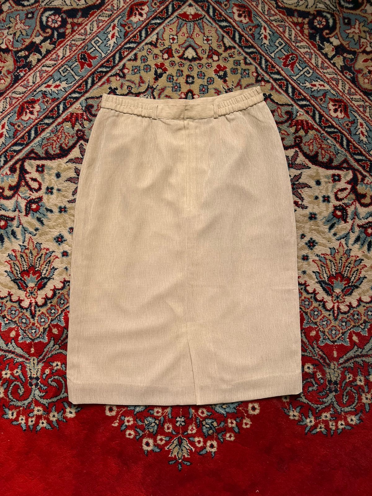 Vintage Beige Textured Skirt - 26