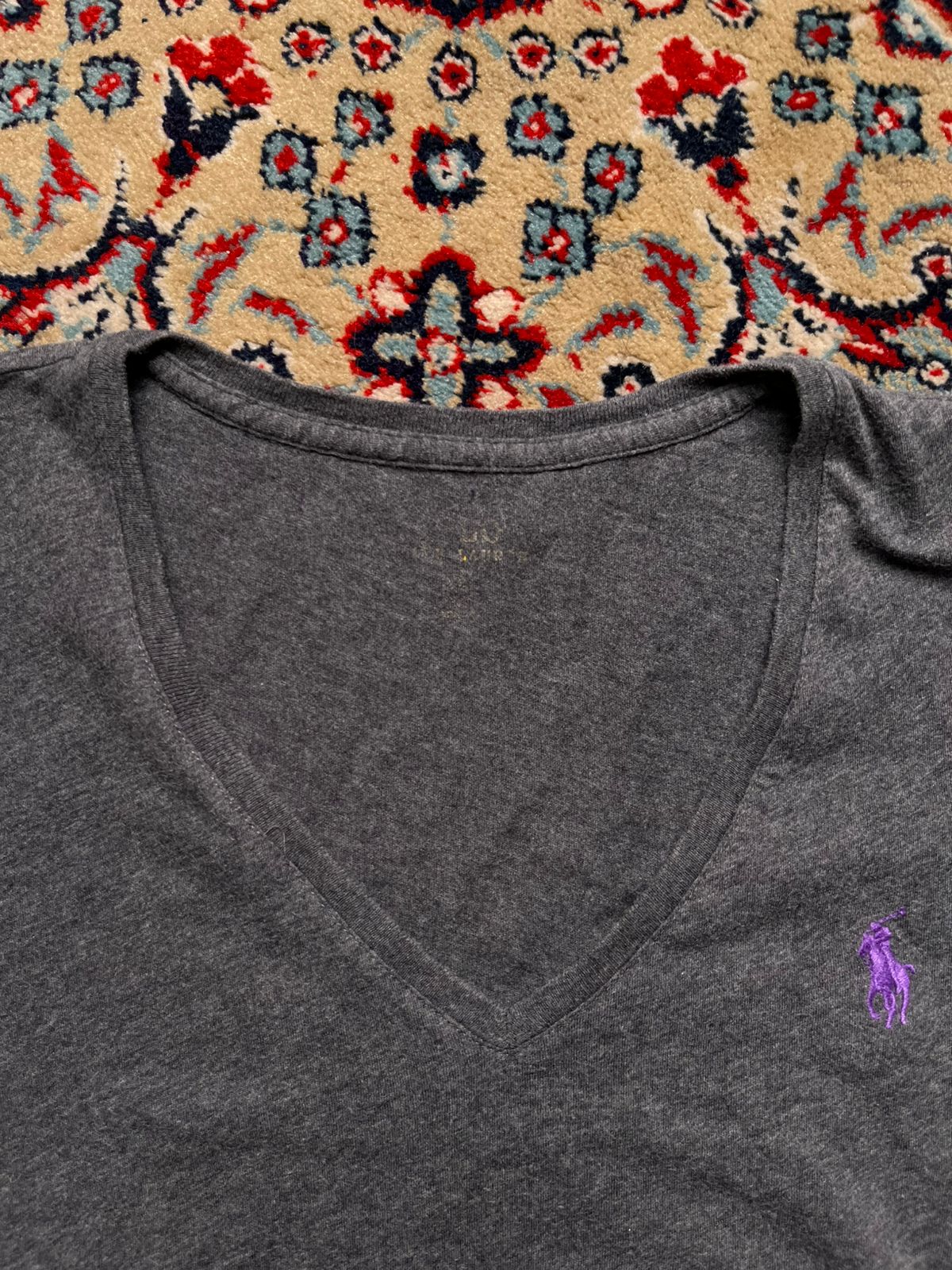 Polo Ralph Lauren Women V-Neck Cropped TEE - XS