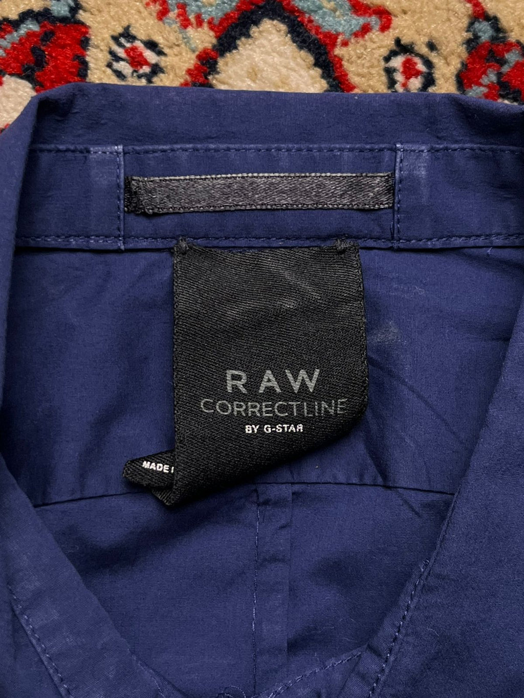 G-STAR RAW CORRECTLINE Navy Blue Super Slim Fit Button Up Shirt - M