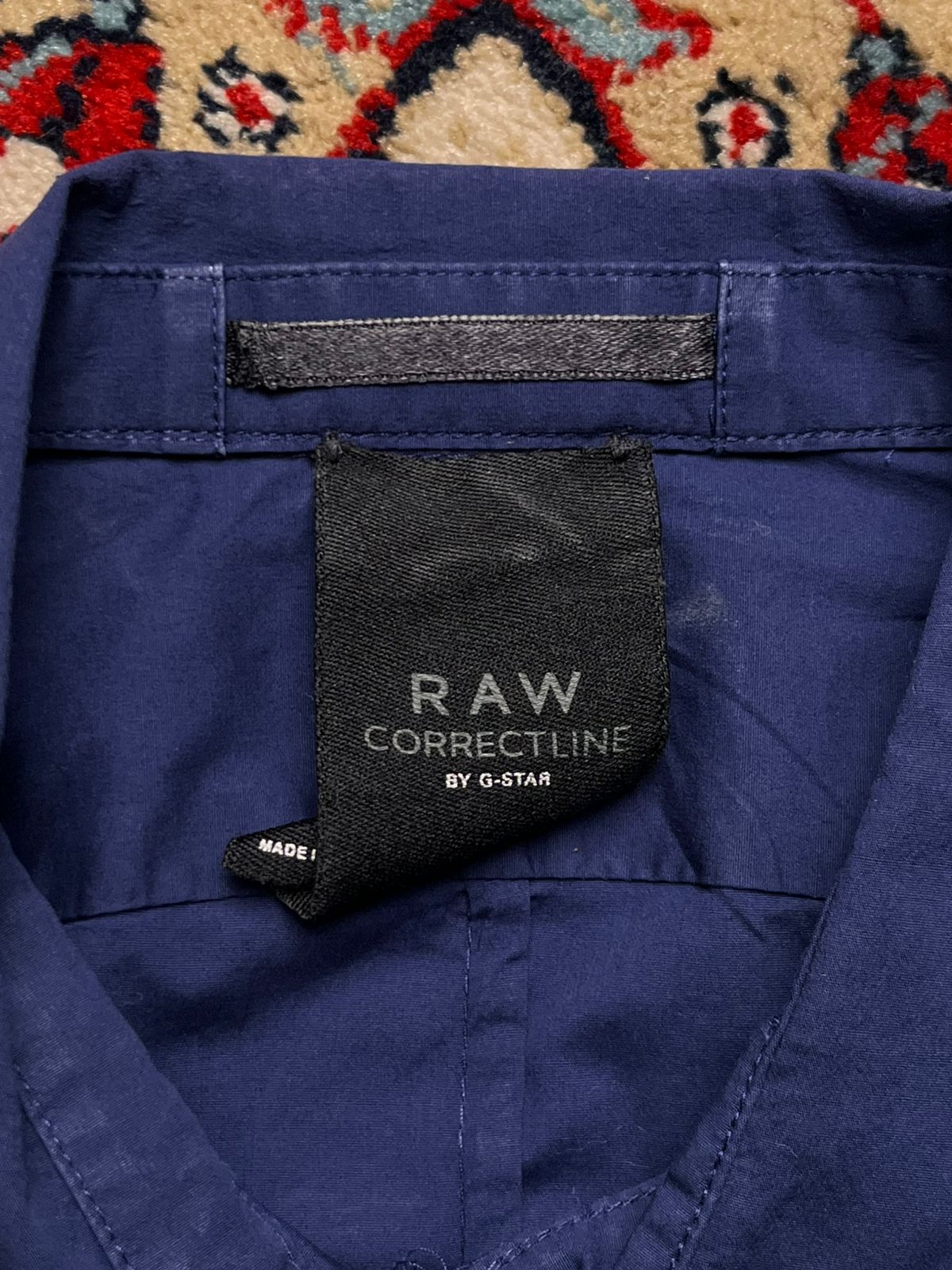 G-STAR RAW CORRECTLINE Navy Blue Super Slim Fit Button Up Shirt - M