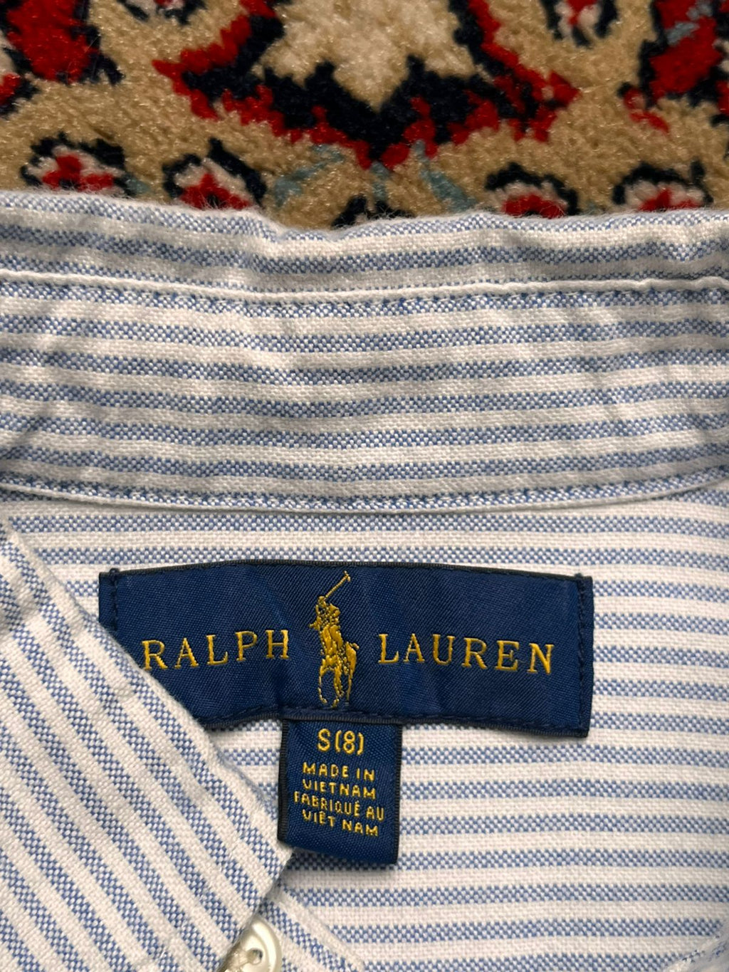 Ralph Lauren Striped Oxford Button Down Shirt - Xs