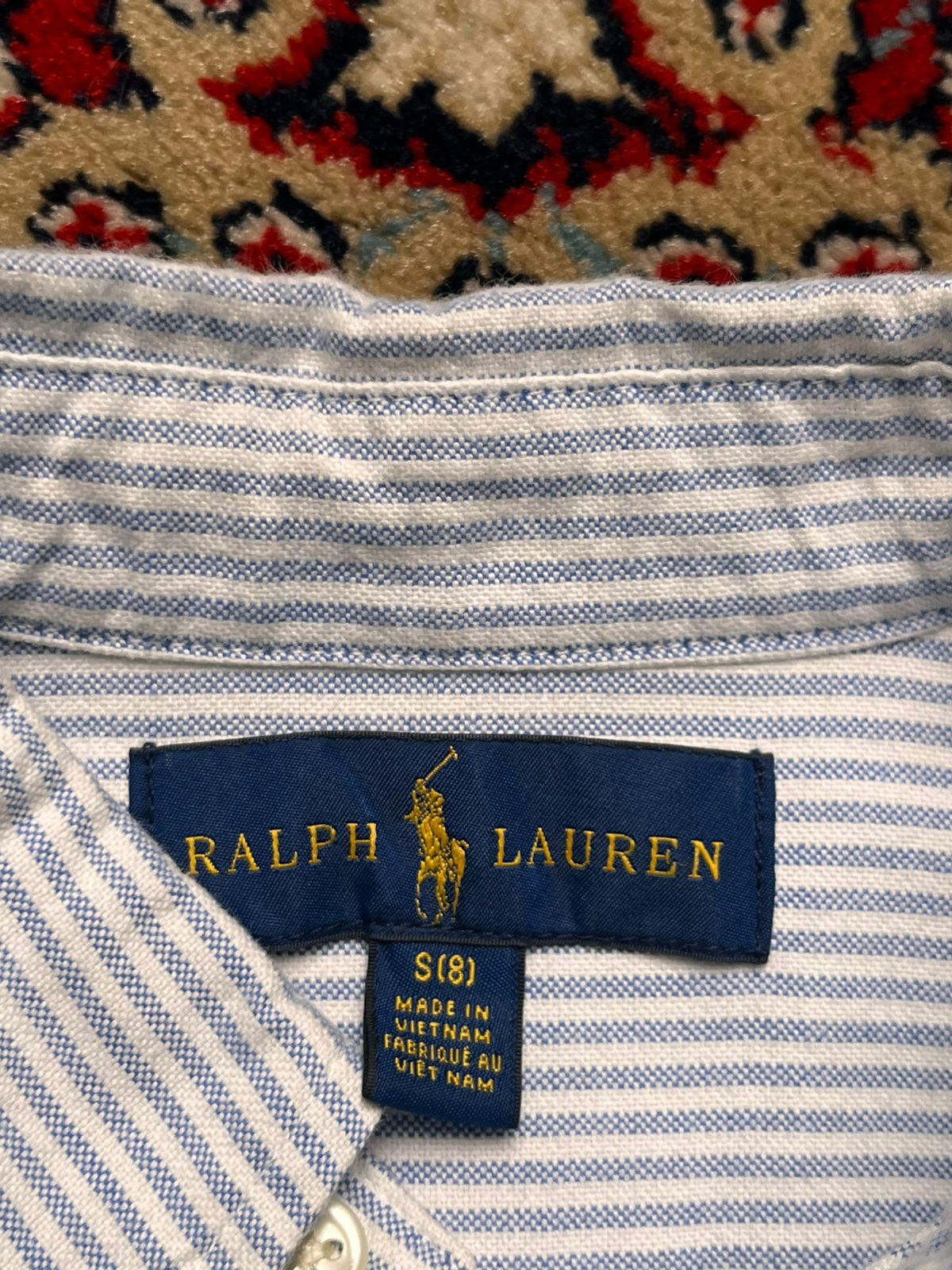 Ralph Lauren Striped Oxford Button Down Shirt - Xs