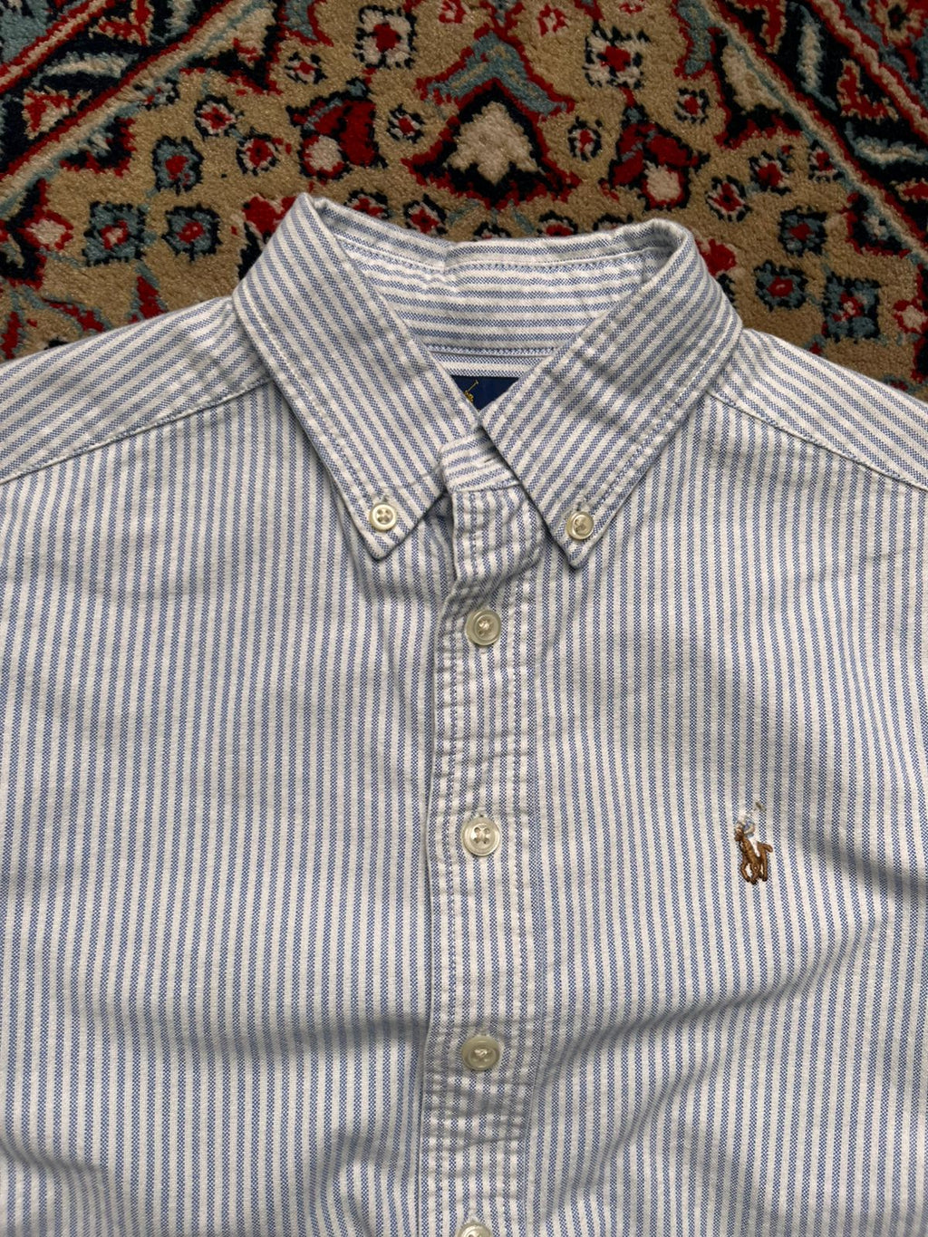 Ralph Lauren Striped Oxford Button Down Shirt - Xs