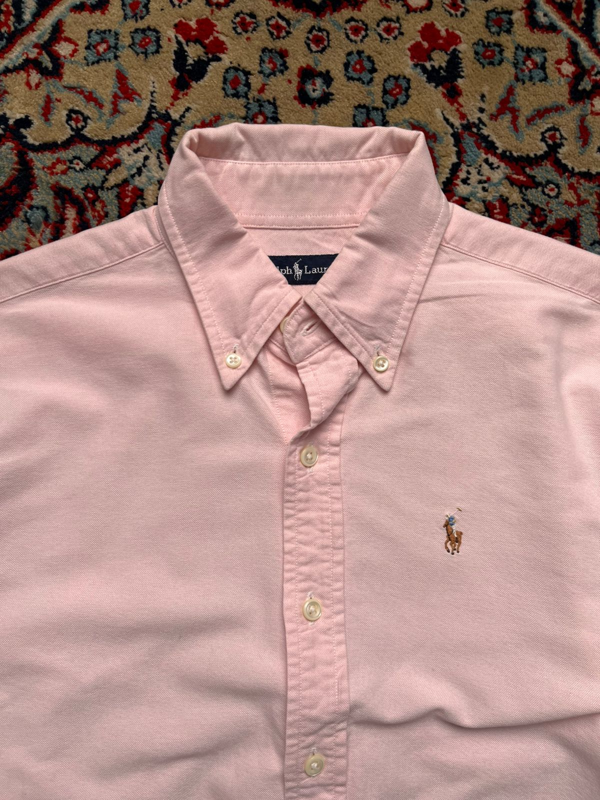 Polo Ralph Lauren Women Pink Oxford Button Down Shirt - L