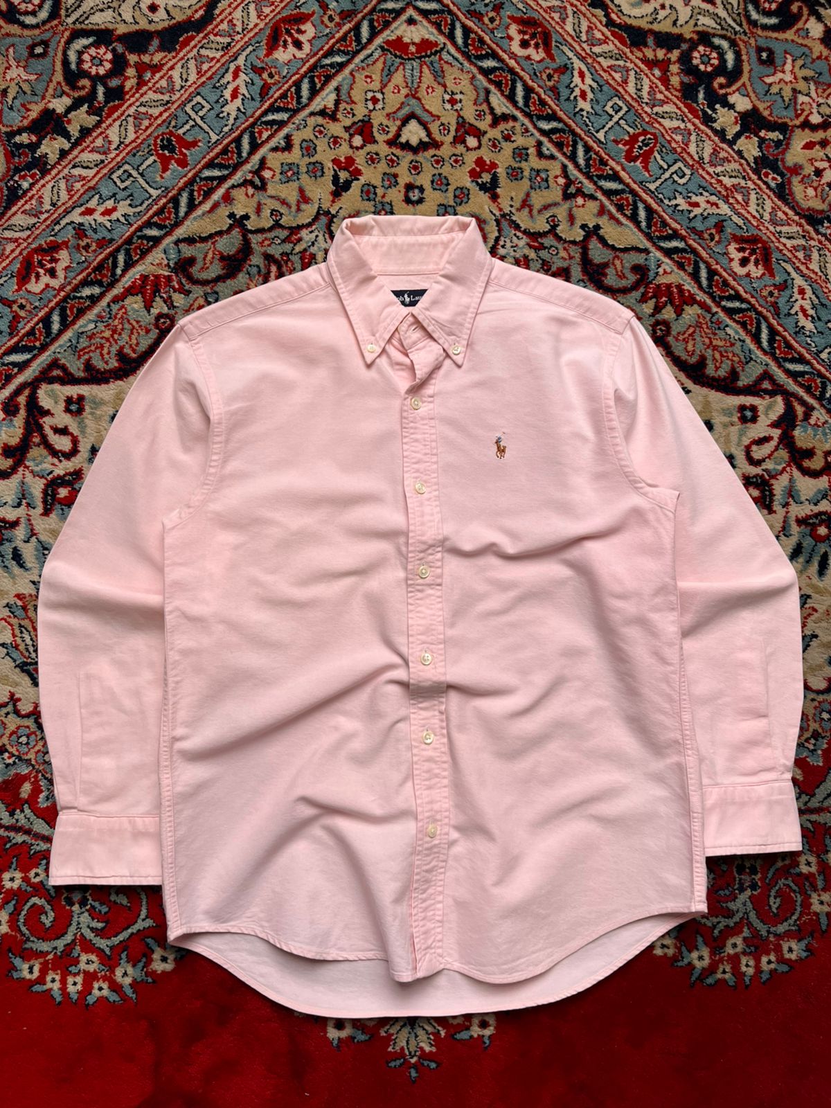 Polo Ralph Lauren Women Pink Oxford Button Down Shirt - L