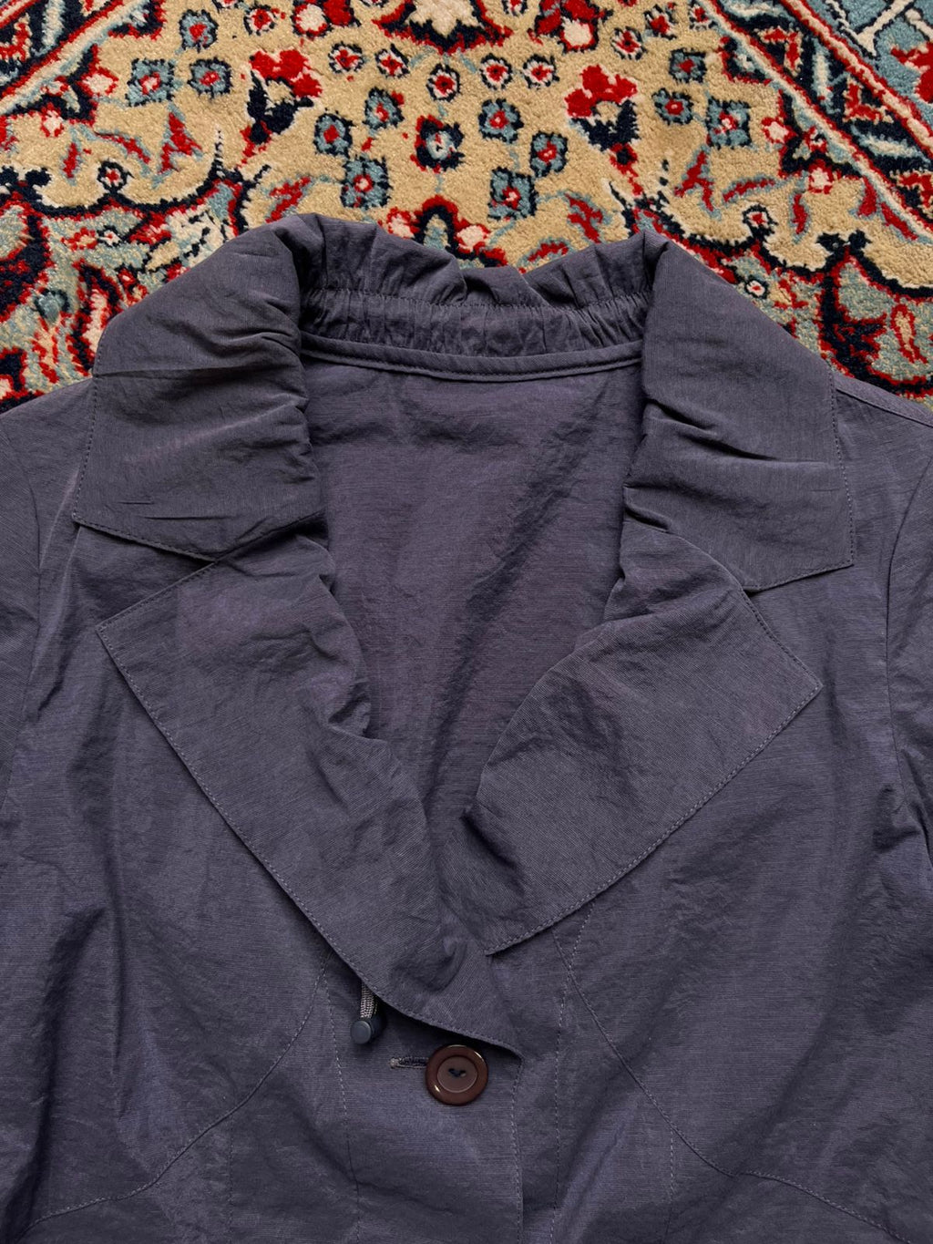 RES RALIQUE Ruffled Collar Button Up Blouse - L