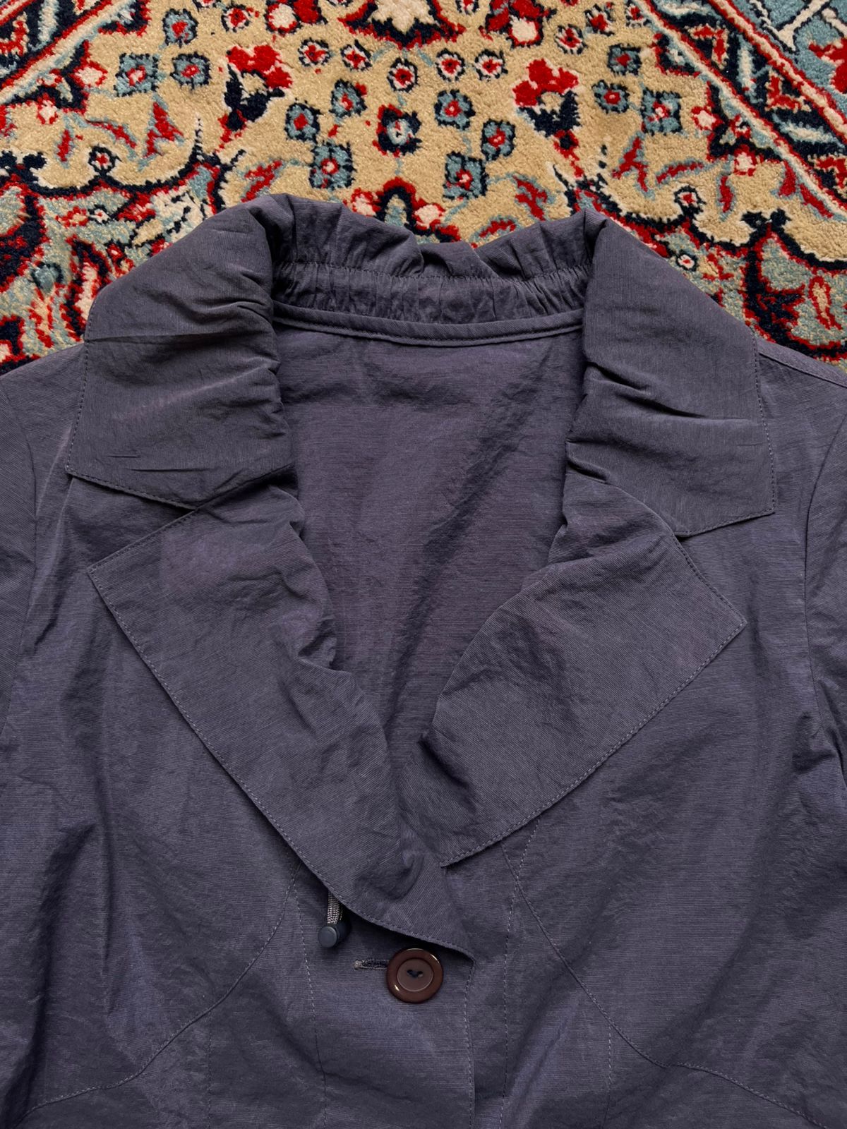 RES RALIQUE Ruffled Collar Button Up Blouse - L