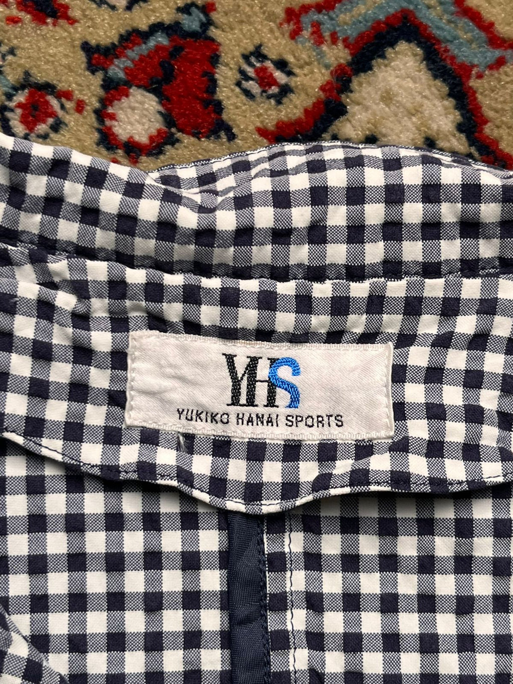Yukiko Hanai Gingham Seersucker Button Up Shirt - L