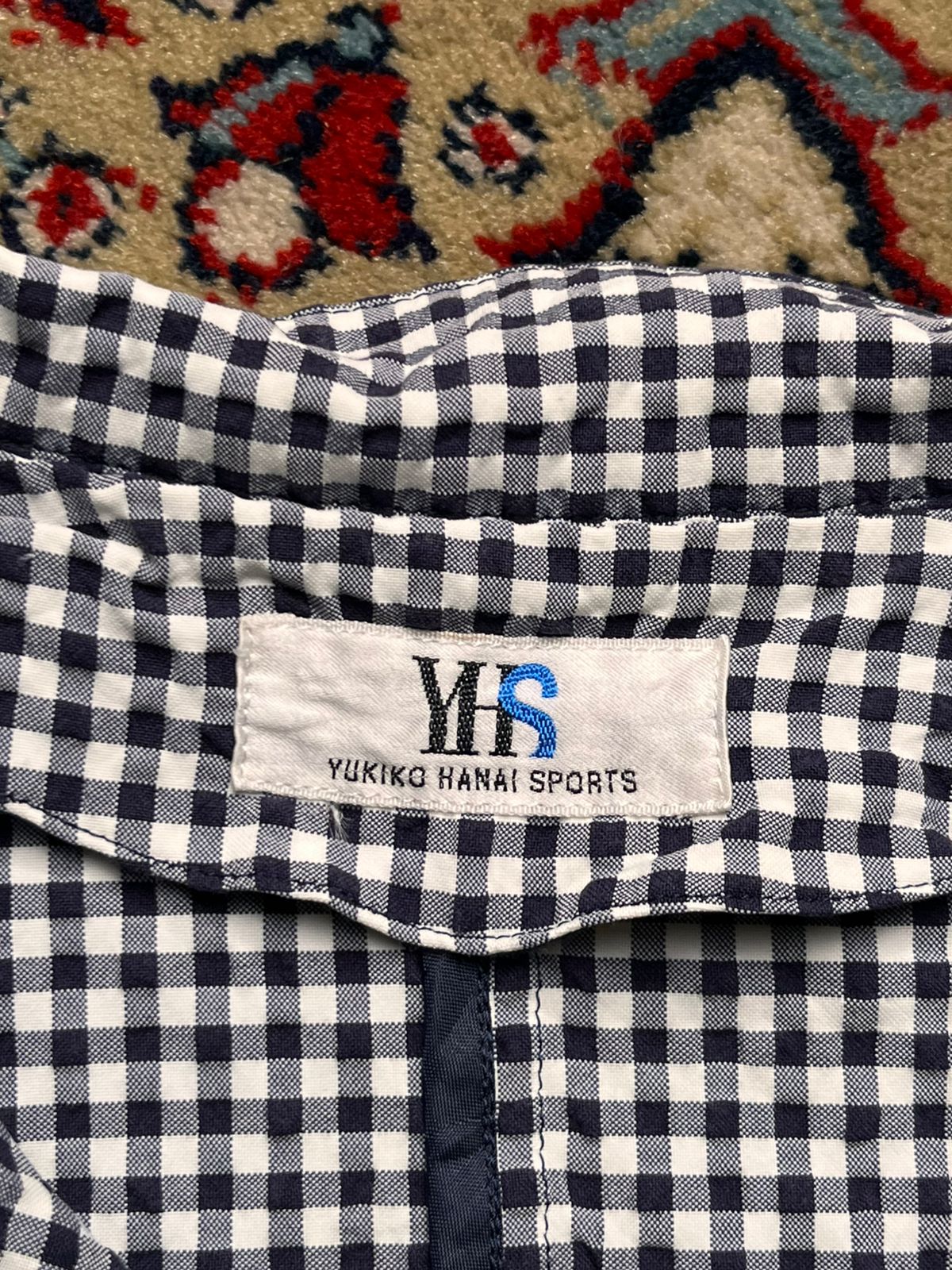 Yukiko Hanai Gingham Seersucker Button Up Shirt - L