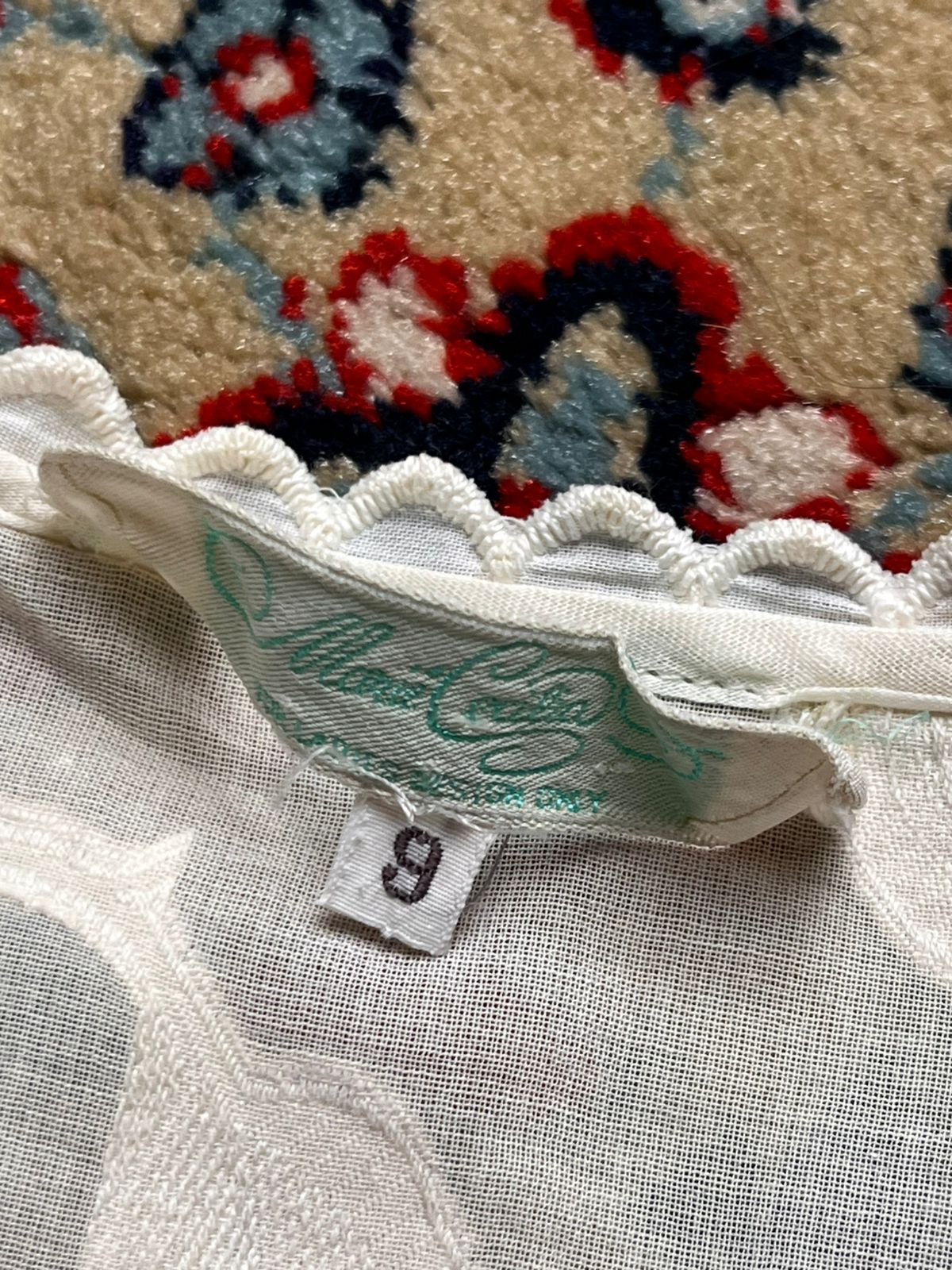 Vintage Maricita Embroidered Cut Out Lace Floral Blouse - L