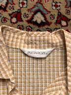 PLETA ROZE Gingham Plaid Button Up Shirt - L
