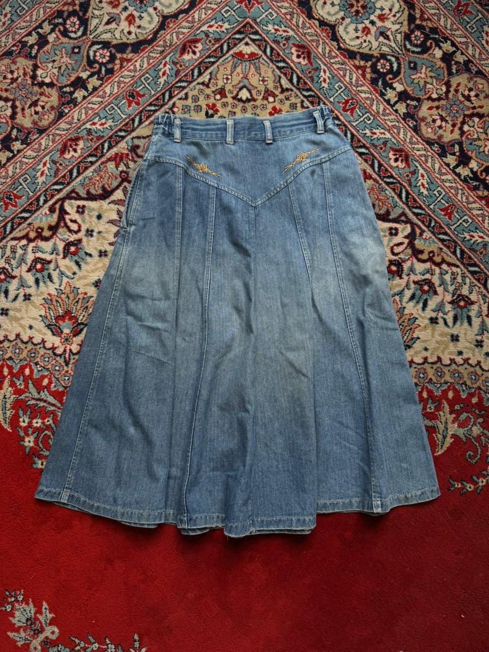 Vintage Denver Club Western Denim Skirt - 26