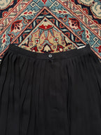 Vintage Close Up Black Pleated Skirt - 24