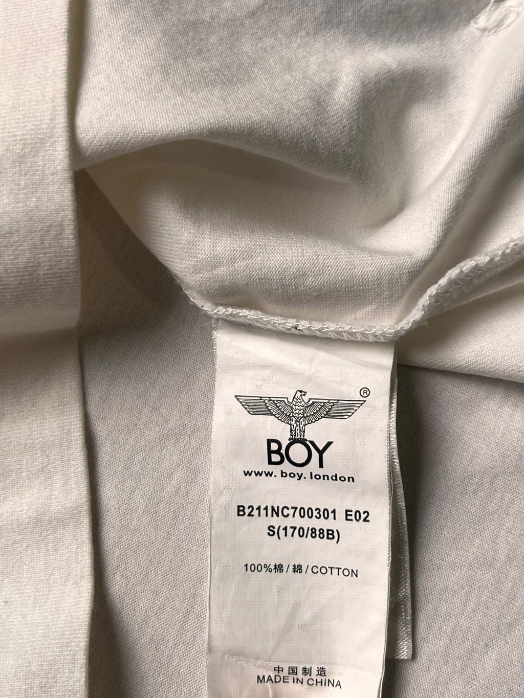 BOY London Eagle Logo White Wing Graphic Print tee - M
