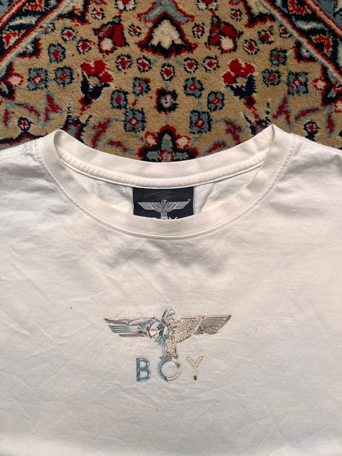 BOY London Eagle Logo White Wing Graphic Print tee - M