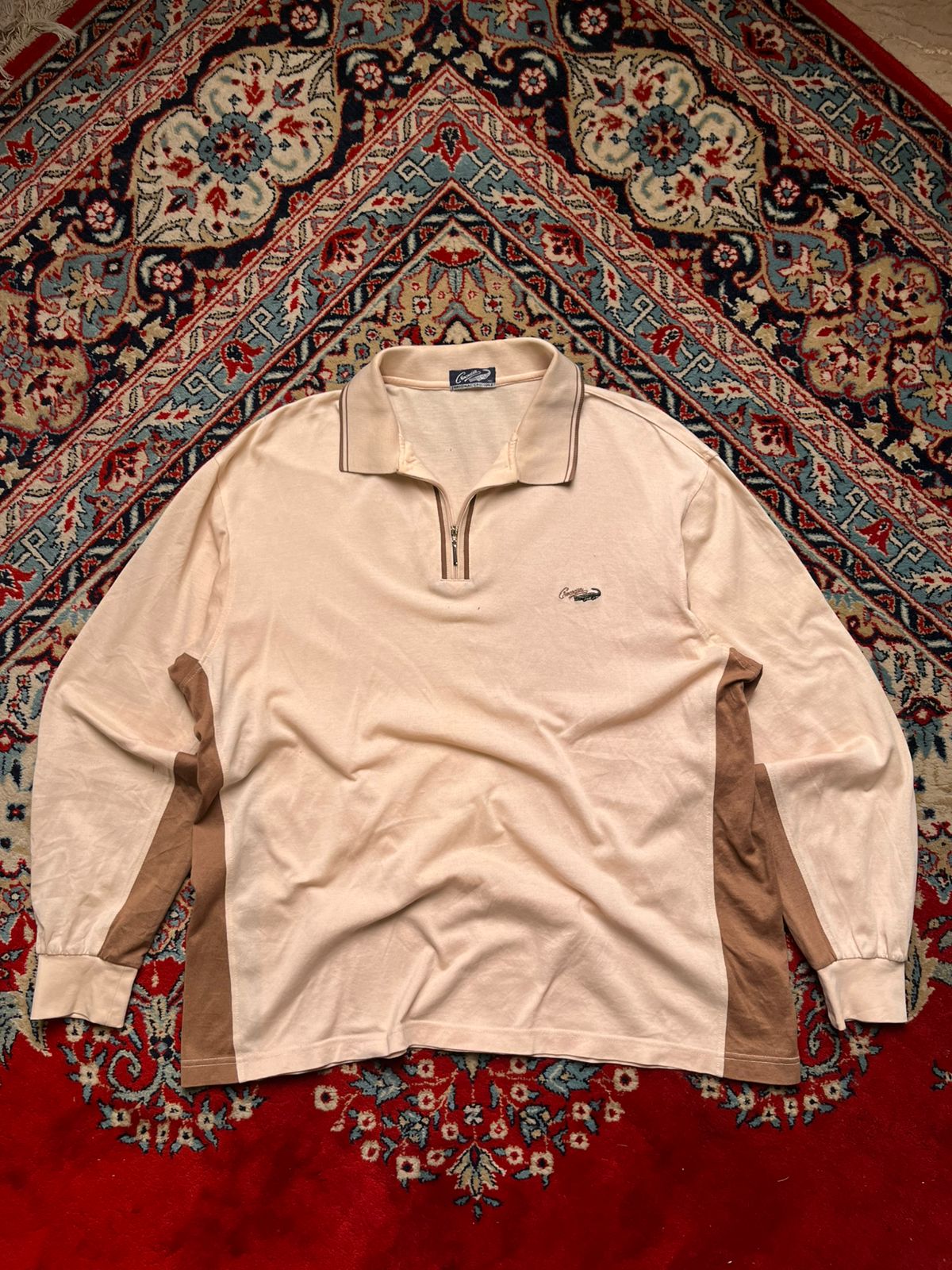 Vintage 90s Original Crocodile International Zip Polo Tee - L