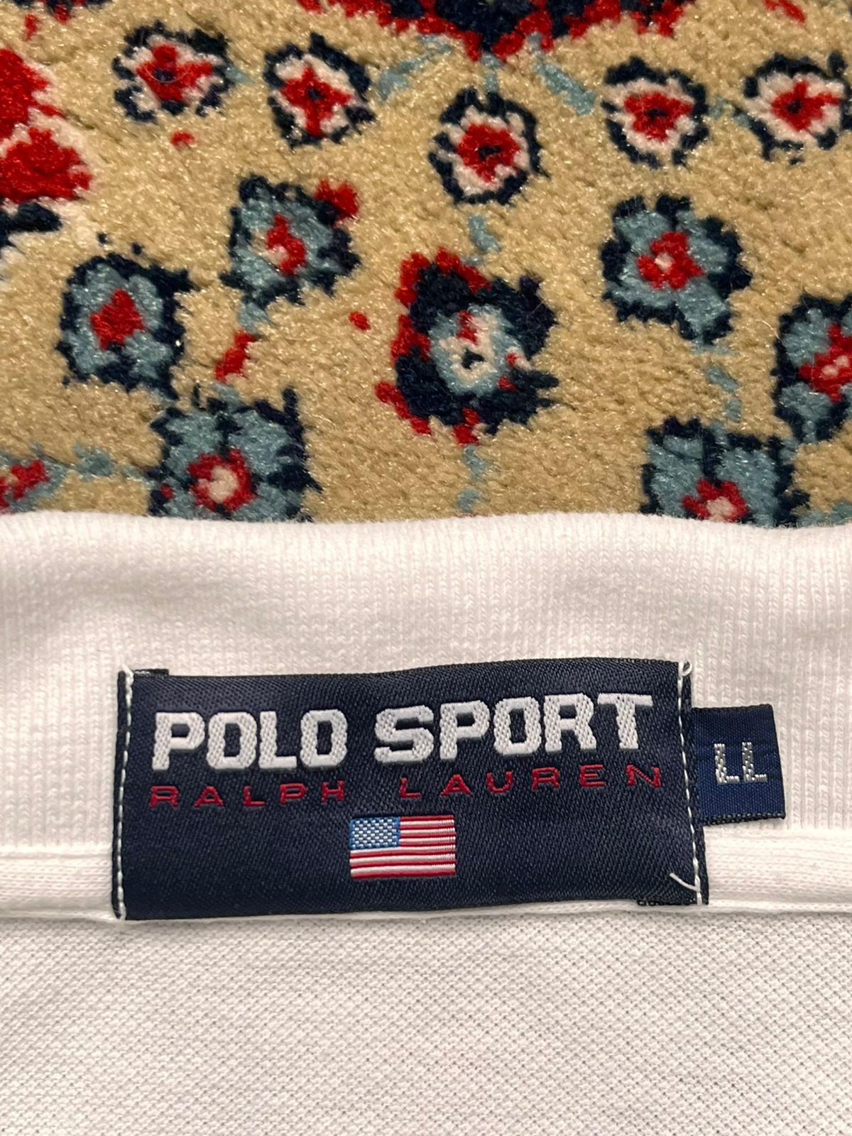 Vintage Polo Sport Ralph Lauren White polo tee - L