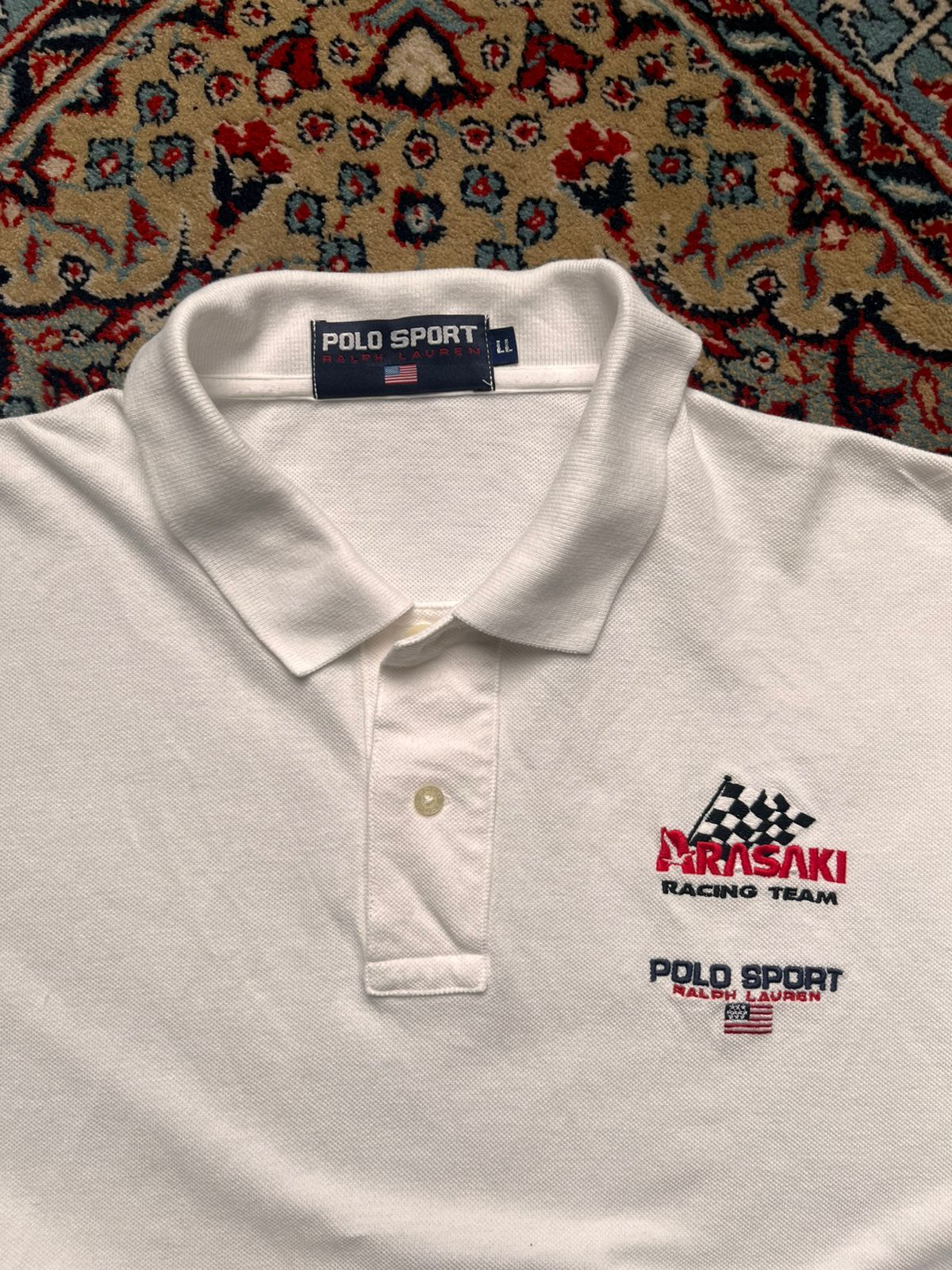 Vintage Polo Sport Ralph Lauren White polo tee - L