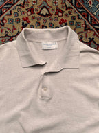 Polham Machine Washable Beige Knit polo tee - L