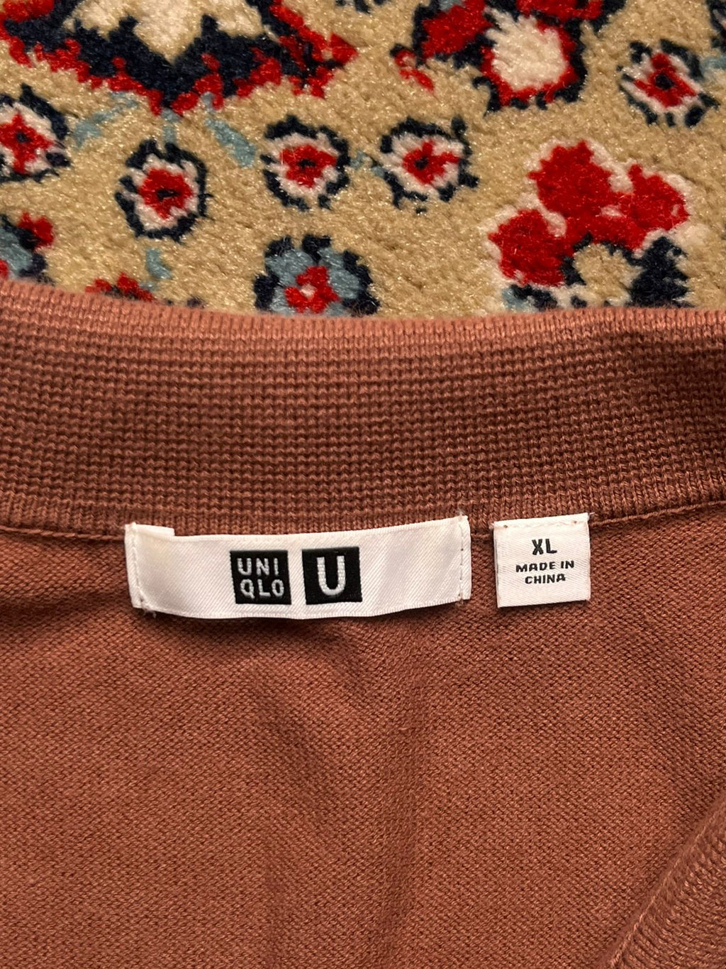 Uniqlo U Lemaire Collection Terracotta Brown Knit polo tee - XL