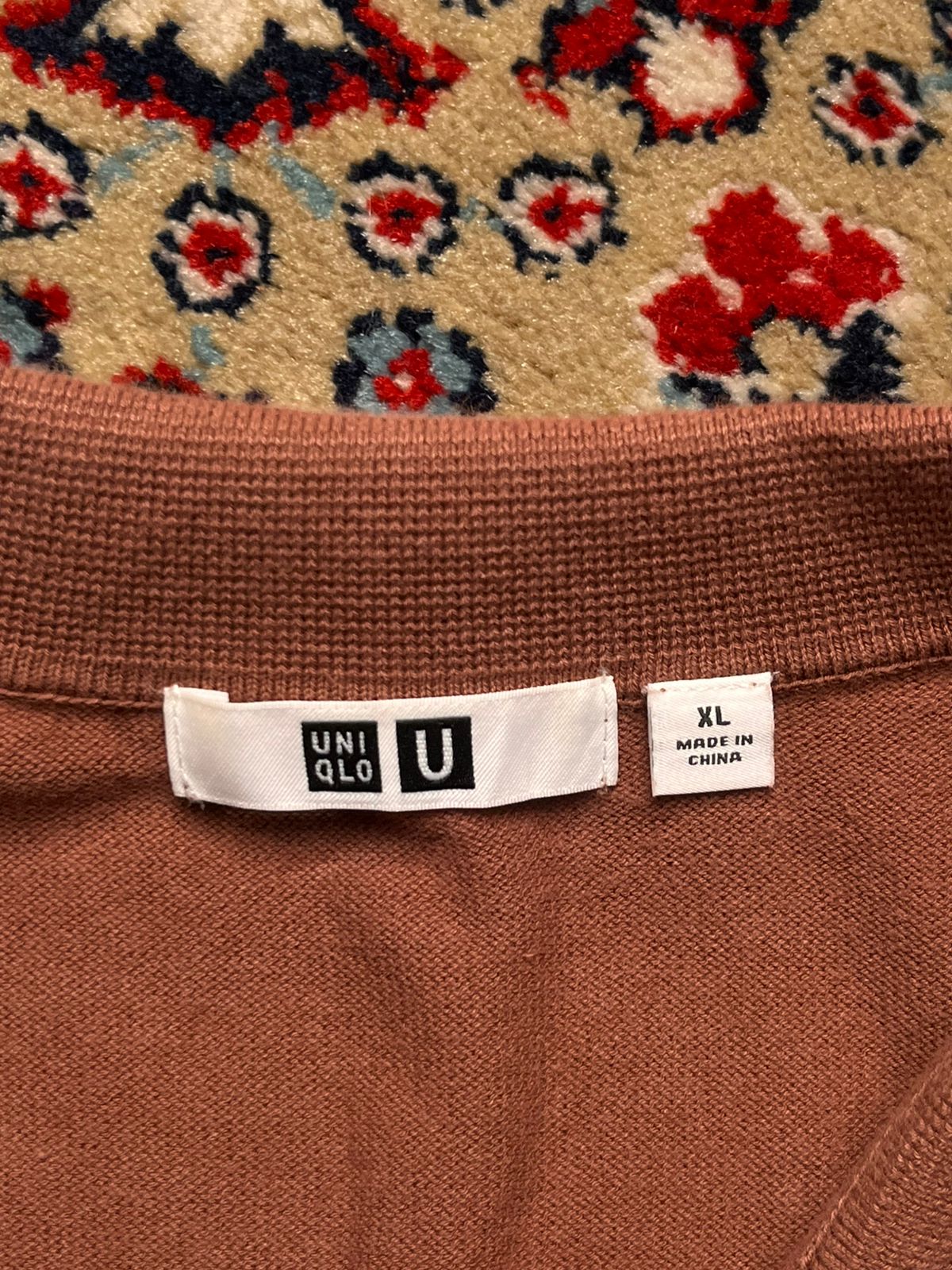 Uniqlo U Lemaire Collection Terracotta Brown Knit polo tee - XL