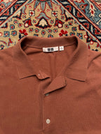 Uniqlo U Lemaire Collection Terracotta Brown Knit polo tee - XL