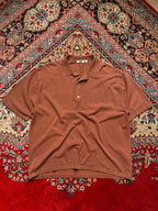 Uniqlo U Lemaire Collection Terracotta Brown Knit polo tee - XL