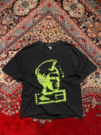 Oahu Grown Clothing CROPPED Graphic Black tee - L