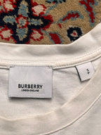 Burberry White Cherub 'B' Logo OVERSIZED Graphic Tee - M