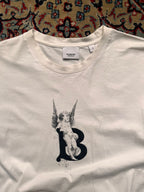 Burberry White Cherub 'B' Logo OVERSIZED Graphic Tee - M