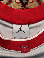 Jordan 23 Silver Red Mesh Basketball Training Jersey - L