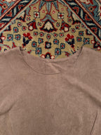 Vintage Miwa Japan Womens Faux Suede Blouse - L