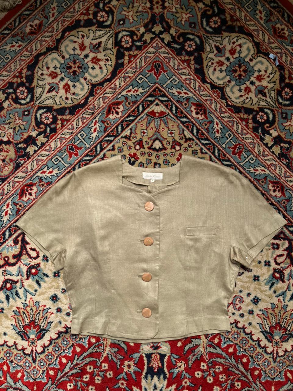 Vintage Robes Pierre Japan Linen Blouse - L