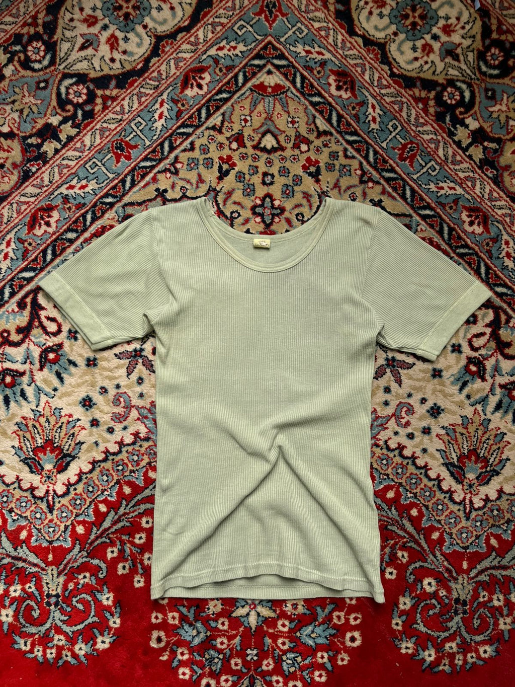 Vintage Tricota Ferus Womens Cotton Ribbed Knit TEE - S