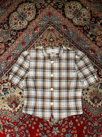 Vtg BANBOLIENA Crop Blouse - L
