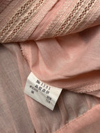 Vintage Rone Original Blouse Pink Pleated Linen Shirt - L