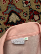 Vintage Rone Original Blouse Pink Pleated Linen Shirt - L
