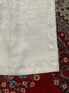VTG White Floral Maxi Jacquard Rose Skirt - 24