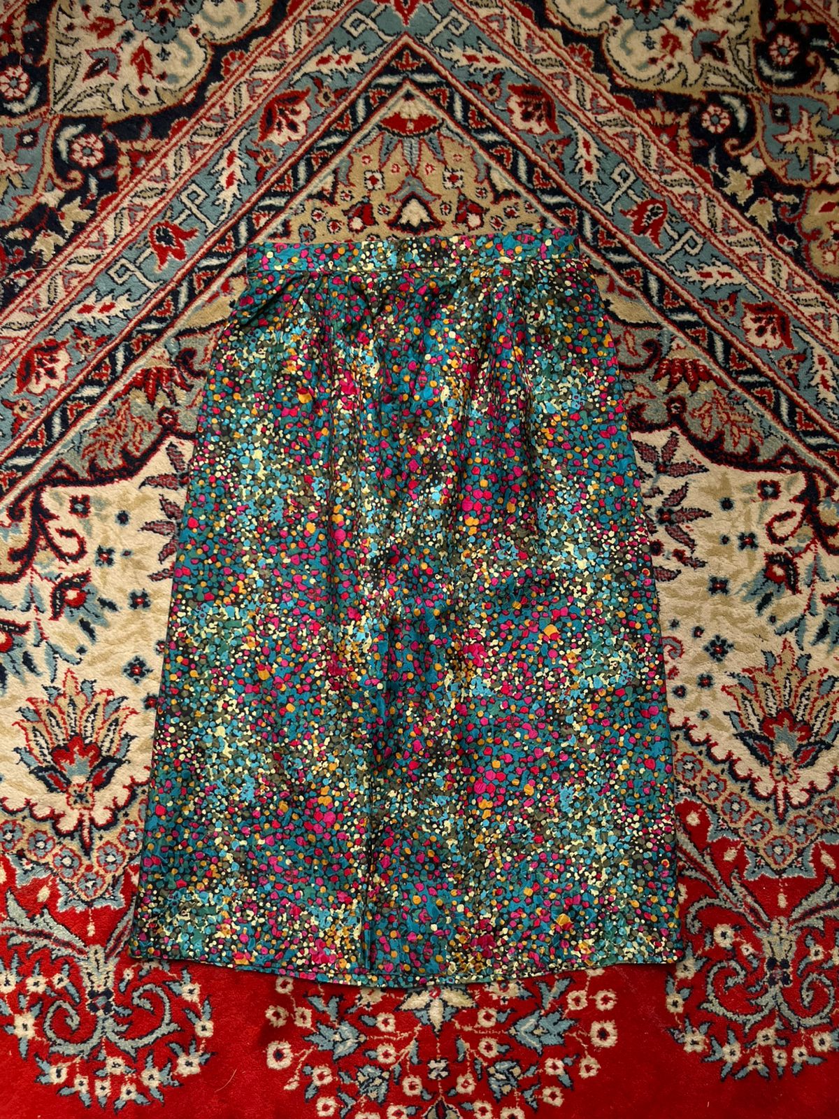 VTG Abstract Confetti Floral Midi Skirt - 24