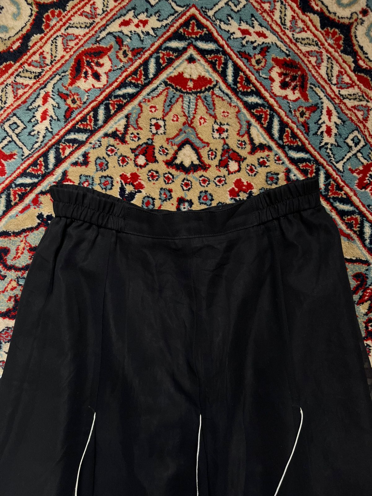 VTG Sanline Black Handkerchief Hem Maxi Skirt - 26