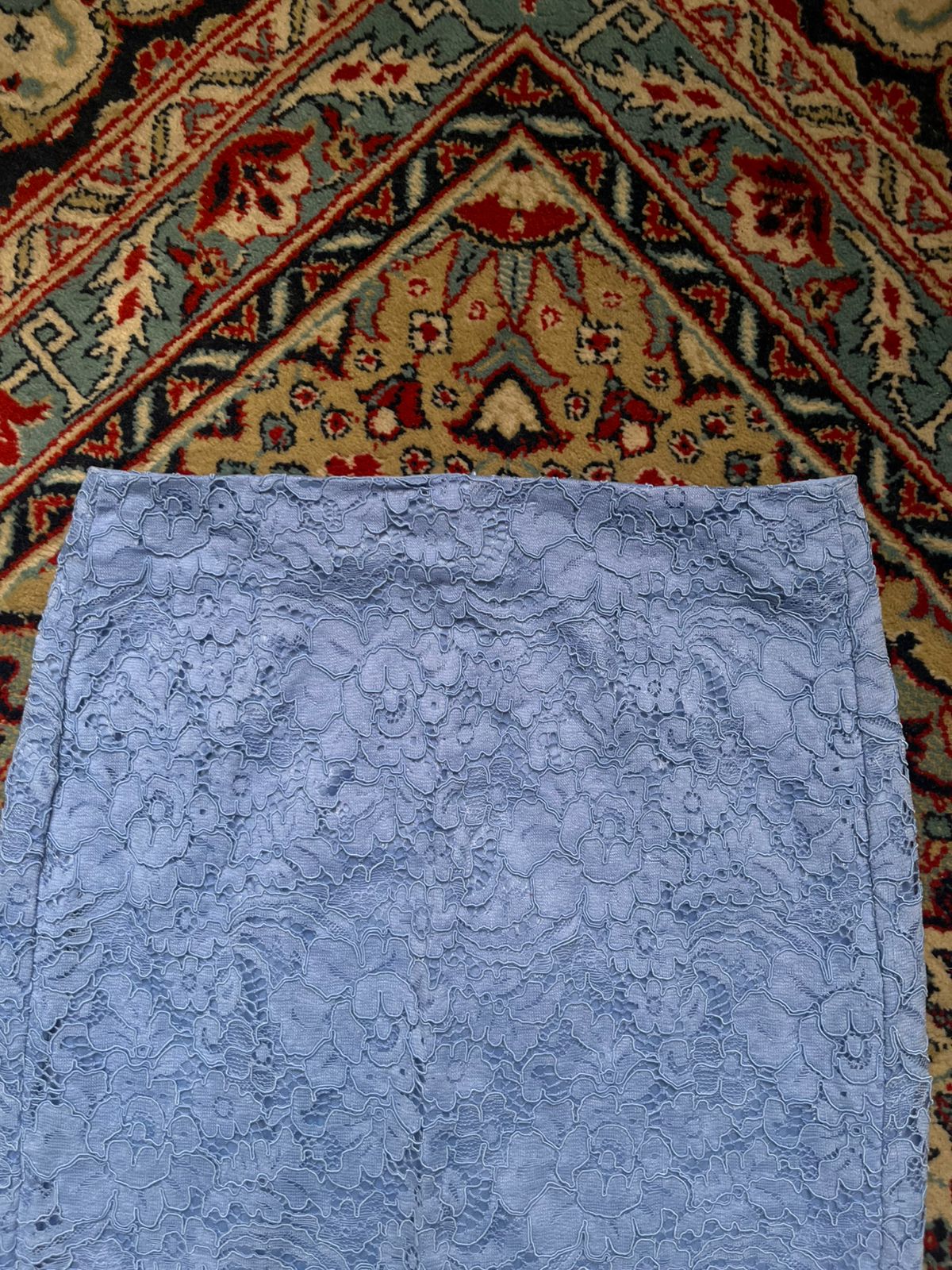 GU Japan Light Blue Floral Midi Skirt - 24