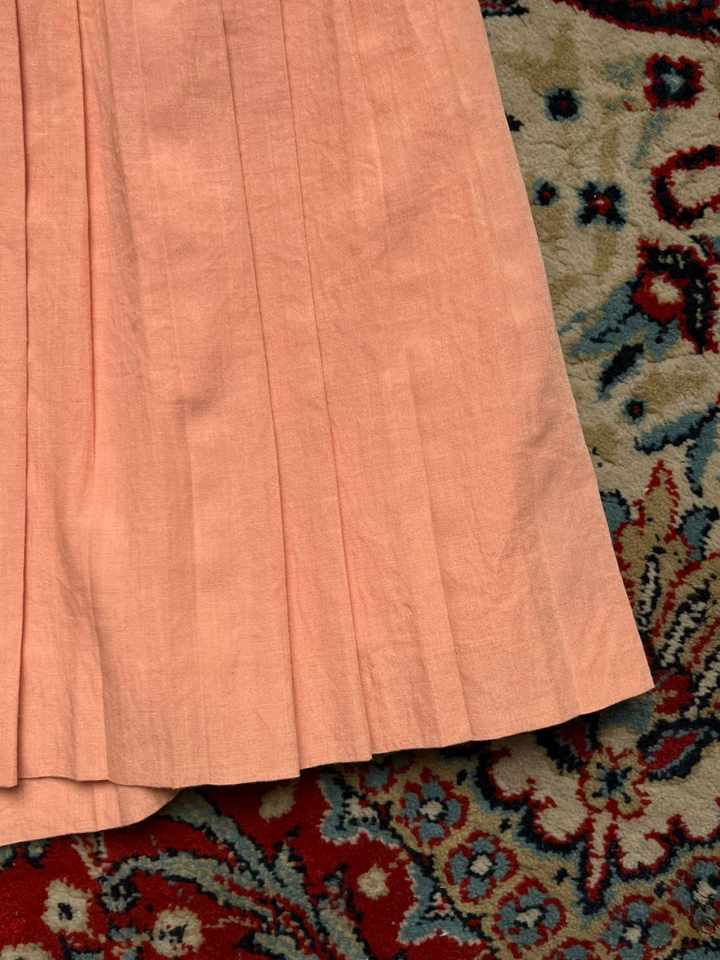 Vintage Japanese Pink Rayon Pleated Tie Waist Skirt - 26
