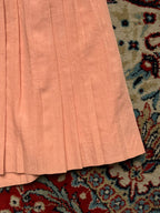 Vintage Japanese Pink Rayon Pleated Tie Waist Skirt - 26